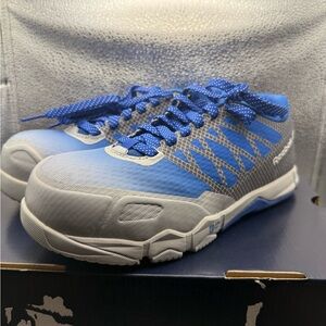 Reebok Women’s Blue and Gray Mesh Composite Toe Work Sneakers - Size 5.5W BNWT